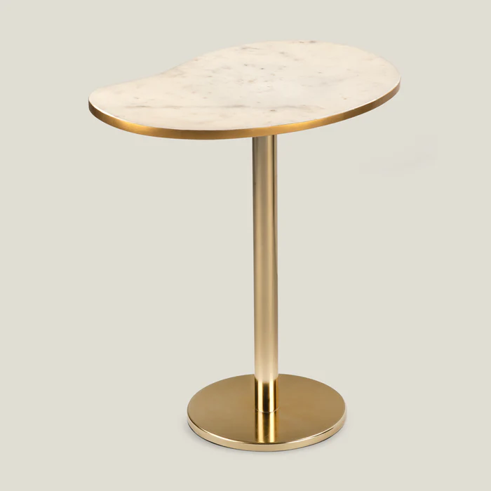 Audrey White & Gold Marble & Metal Nest of Tables
