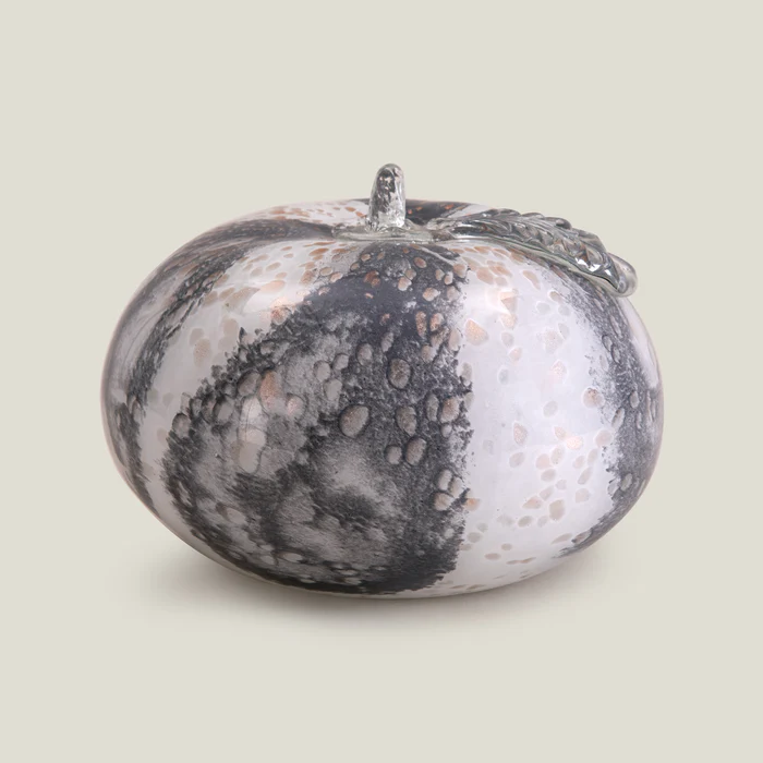 Shadow Grey Glass Apple Decor