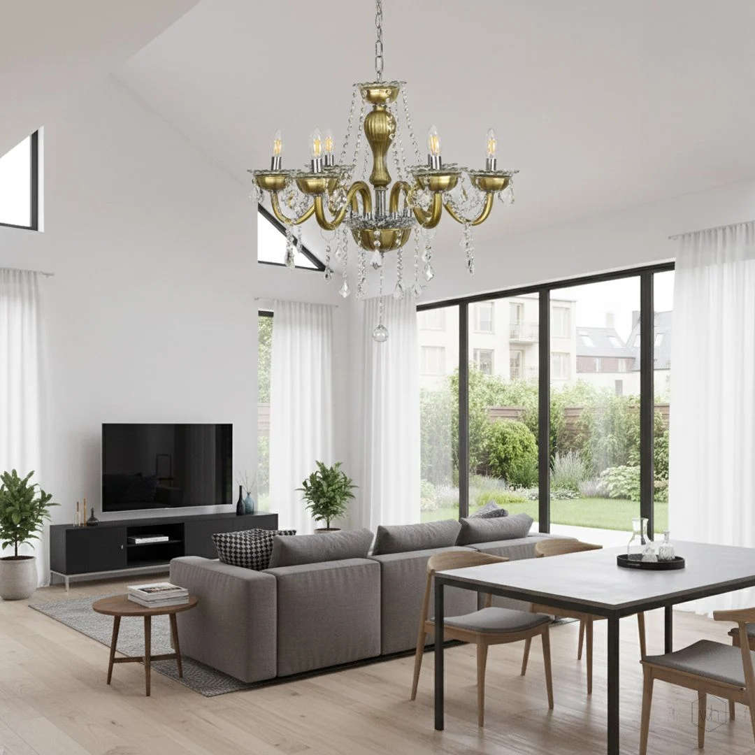 Elysia 6-Light Crystal Chandelier