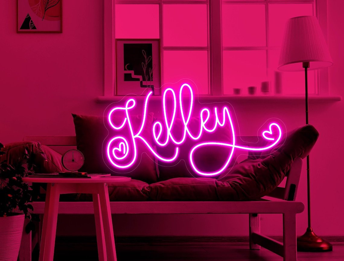 Custom Neon Name Sign | Neon Sign Art | Pink neon Sign | LED Neon Light| Neon Bar Sign| Neon Bedroom Sign | Neon Light | Home decor