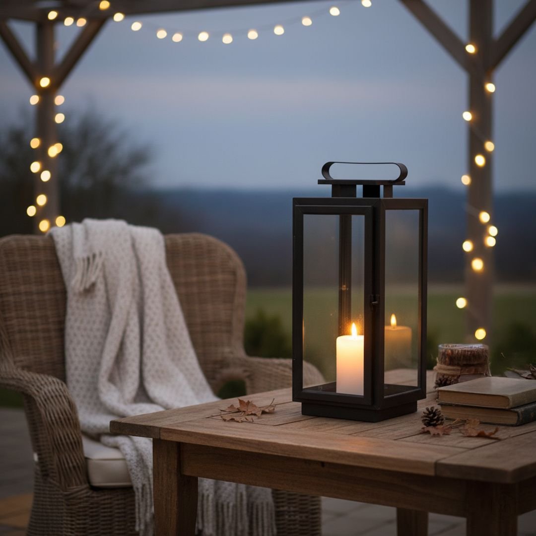 Kuba Metal Lantern - Black